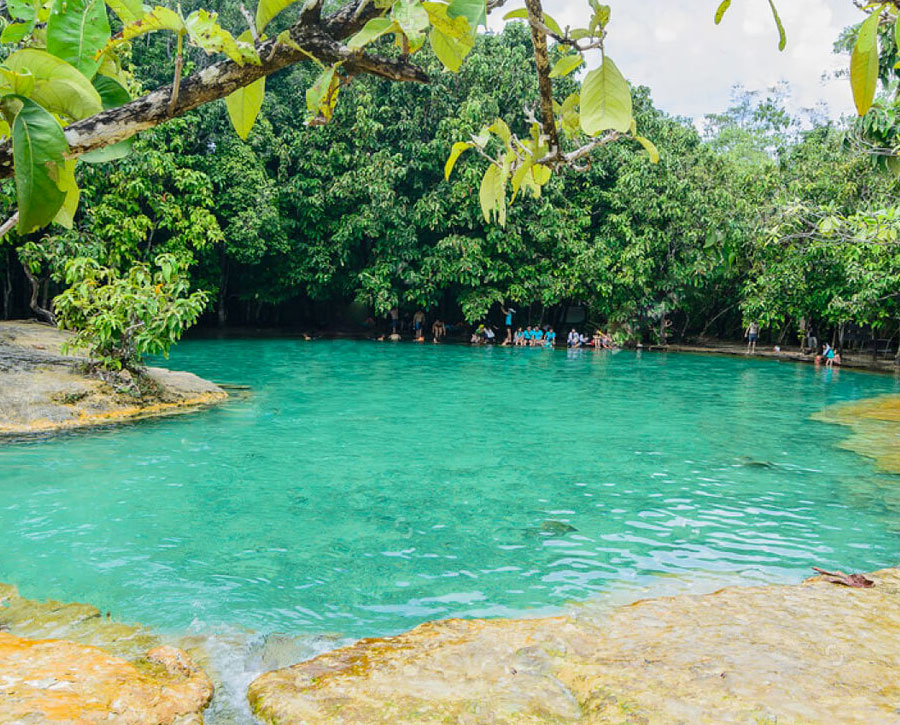Emerald Pool with Tiger Temple and Hot Spring from Krabi